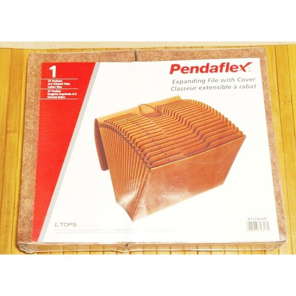 Pendaflex Heavy-Duty Expanding File 21 Pockets 1/3 Tab Letter Brown R117ALHD - Picture 1 of 7